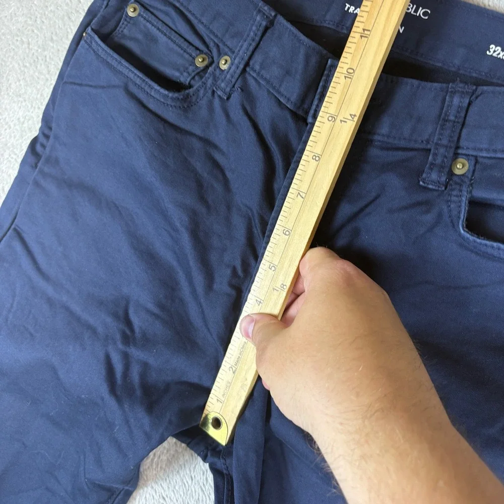 Banana Republic Jeans Mens 32x32 Travel Jean Slim Fit Navy Blue Stretch